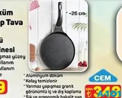 CEM DÖKÜM KREP TAVA
